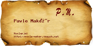 Pavle Makár névjegykártya